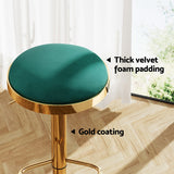 4x Artiss Bar Stools Kitchen Dining Chairs Velvet Padded Stool Green - 45-Degree Angle