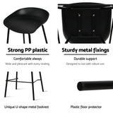 Artiss 4x Bar Stools Kitchen Counter Stools Metal - Top-Down View