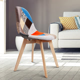 Artiss Dining Chairs Set of 2 Fabric Retro Replica DSW - Close-Up Angle
