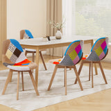 Artiss Dining Chairs Set of 4 Fabric Retro Replica DSW - Close-Up Angle