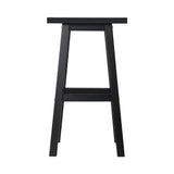 Artiss Bar Stools Kitchen Counter Stools Wooden Chairs Black x2 - Side View