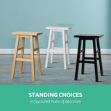 Artiss Bar Stools Kitchen Counter Stools Wooden Chairs Natural x2 - Top-Down View