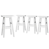 Artiss 4x Bar Stools Kitchen Chairs Wooden White - Side View