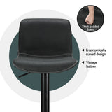 Artiss 4x Bar Stools Kitchen Swivel Gas Lift Chairs Black - Top-Down View