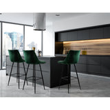 Artiss 2x Bar Stools Velvet Chairs Green