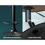 Artiss Bar Stools Kitchen Counter Stools Swivel Gas Lift Vintage Chairs Brown x2 - 45-Degree Angle