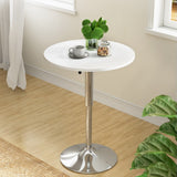 Artiss Bar Table Gas Lift Round White - Extra Image