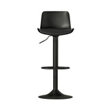 Artiss 2x Bar Stools Padded Seat Gas Lift Black - Side View
