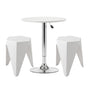 Artiss Bar Stools and Table Set 3PCS Dining Desk Kitchen Chairs Cafe Pub White