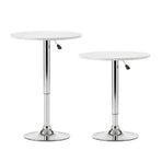Artiss Bar Stools and Table Set 3PCS Dining Desk Kitchen Chairs Cafe Pub White