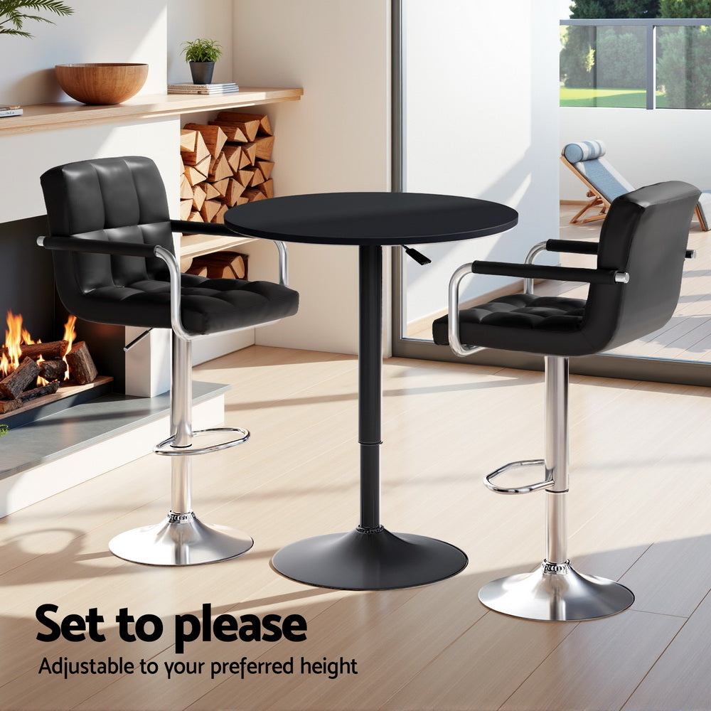 Artiss Bar Table and Stools Set Dining Desk Kitchen Chairs Cafe Pub