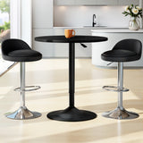 Artiss Bar Table and Stools Set Dining Desk Kitchen Chairs Cafe Pub - Close-Up Angle