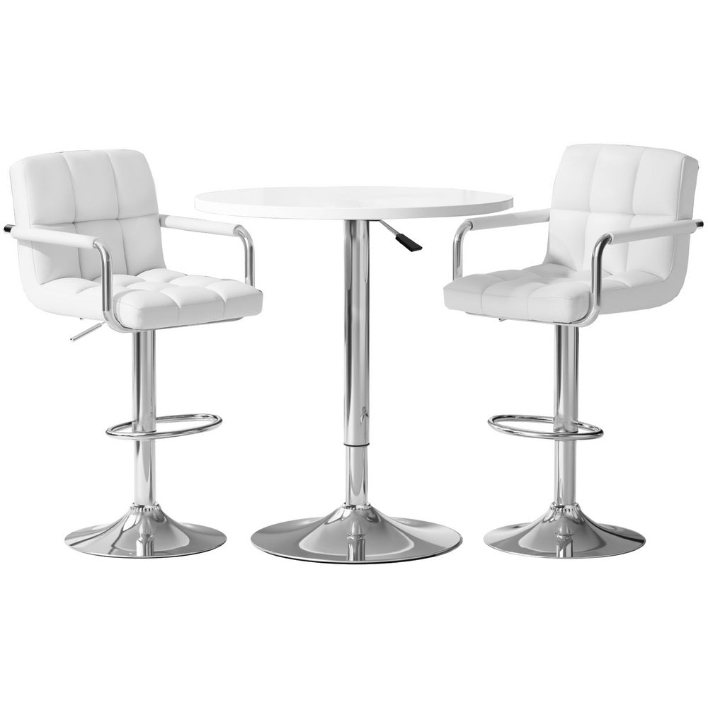 Artiss Bar Table and Stools Set Dining Desk Kitchen Chairs Cafe Pub