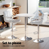 Artiss Bar Table and Stools Set Dining Desk Kitchen Chairs Cafe Pub - 45-Degree Angle