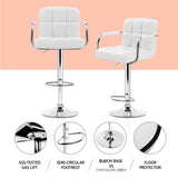 Artiss Bar Table and Stools Set Dining Desk Kitchen Chairs Cafe Pub - Rear View