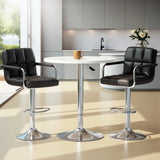 Artiss Bar Table and Stools Set Dining Desk Kitchen Chairs Cafe Pub - Close-Up Angle