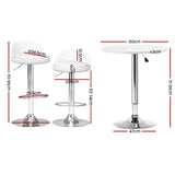 Artiss Bar Table and Stools Set Dining Desk Kitchen Chairs Cafe Pub - Front View