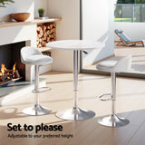 Artiss Bar Table and Stools Set Dining Desk Kitchen Chairs Cafe Pub