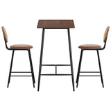 Artiss Bar Table Stools Set Dining Desk Industrial Kitchen Chairs Cafe Pub - Side View