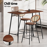 Artiss Bar Table Stools Set Dining Desk Industrial Kitchen Chairs Cafe Pub - Top-Down View