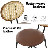 Artiss Bar Table Stools Set Dining Desk Industrial Kitchen Chairs Cafe Pub - Rear View