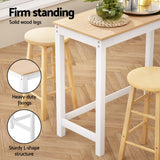 Artiss Bar Table and Stools Set Dining Desk Kitchen Chairs Cafe Pub - 45-Degree Angle