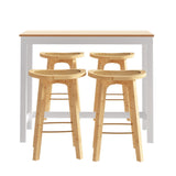 Artiss Bar Table and Stools Set Dining Desk Kitchen Chairs Cafe Pub - Side View