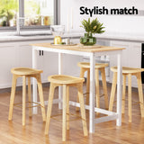 Artiss Bar Table and Stools Set Dining Desk Kitchen Chairs Cafe Pub - Top-Down View