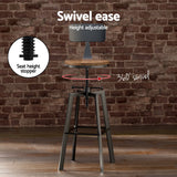 Artiss Bar Table and Stools Set Dining Desk Industrial Kitchen Chairs Cafe Pub - 45-Degree Angle