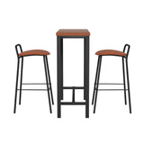 Artiss Bar Table and Stools Set Dining Desk Kitchen Chairs Cafe Pub - Side View