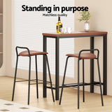 Artiss Bar Table and Stools Set Dining Desk Kitchen Chairs Cafe Pub - Top-Down View
