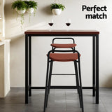 Artiss Bar Table and Stools Set Dining Desk Kitchen Chairs Cafe Pub - 45-Degree Angle