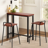 Artiss Bar Table and Stools Set Dining Desk Kitchen Chairs Cafe Pub - Close-Up Angle