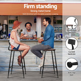 Artiss Bar Table and Stools Set Dining Desk Kitchen Chairs Cafe Pub - Rear View