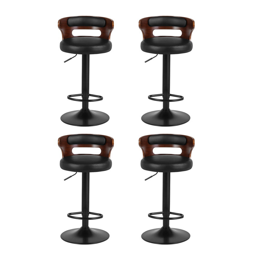Artiss 4x Bar Stools Gas Lift Faux Leather, image 3