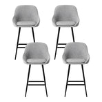 Artiss 4x Bar Stools Upholstered Stool Counter Seat Kitchen Dining Chairs, image 3