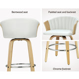 Artiss Bar Stools Kitchen Leather Barstools Swivel Counter Chairs x2 - Top-Down View