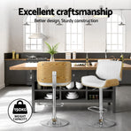 Artiss 4x Bar Stools Adjustable Leather Chairs, image 4