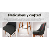 Artiss 4x Bar Stools Swivel Seat Wooden Charcoal - Top-Down View