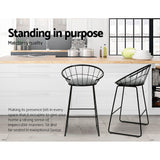 Artiss 4x Bar Stools Padded Seat Metal - 45-Degree Angle