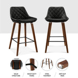 Artiss 4x Bar Stools PU Seat Wooden - 45-Degree Angle