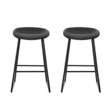 Artiss 2x Bar Stools Kitchen Dining Chairs Counter Stool PU Leather Metal - Side View