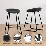 Artiss 2x Bar Stools Kitchen Dining Chairs Counter Stool PU Leather Metal - 45-Degree Angle