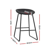 Artiss 4x Bar Stools Kitchen Dining Chairs Counter Stool PU Leather Metal - Front View