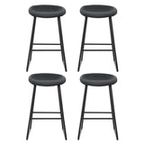 Artiss 4x Bar Stools Kitchen Dining Chairs Counter Stool PU Leather Metal - Side View