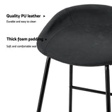 Artiss 4x Bar Stools Kitchen Dining Chairs Counter Stool PU Leather Metal - Rear View