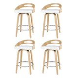Artiss 4x Bar Stools Swivel Dining Chairs Low Back Counter Seat PU Cushion