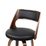 Artiss 2x Bar Stools Swivel Leather Chair 65cm - Rear View