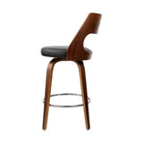 Artiss 4x Bar Stools Swivel Leather Chair 65cm - Side View