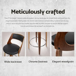 Artiss 4x Bar Stools Swivel Leather Chair 65cm, image 4